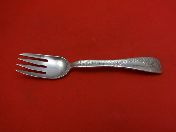 Lap Over Edge Acid Etched by Tiffany & Co. Sterling Fish Fork 4-Leaf Clover