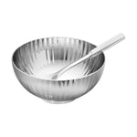Bernadotte by Georg Jensen Stainless Steel Salt Cellar and Spoon Set - Vtg NOS