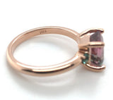 14k Gold 1.79 Carat Bi-Color Watermelon Genuine Natural Tourmaline Ring (#J7017)
