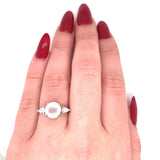Platinum 3.21ct Ice Jadeite Jade and Diamond Ring Jewelry (#J5716)