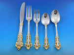 Medici Golden Accent by Gorham Sterling Silver Flatware Set 12 Service 66 Pieces