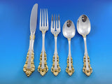 Medici Golden Accent by Gorham Sterling Silver Flatware Set 12 Service 66 Pieces