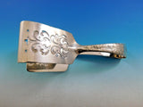 Lap Over Edge Acid Etched by Tiffany Sterling Silver Asparagus Tong Peony 7 1/4"