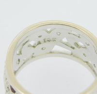 14k White Gold Eternity Genuine Natural Diamond Ring Band 10mm (#J4223)