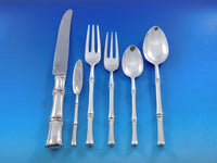 Bamboo by Tiffany Sterling Silver Flatware Set for 12 Service 75 pcs Dinner
