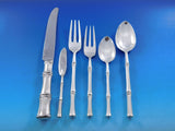 Bamboo by Tiffany Sterling Silver Flatware Set for 12 Service 75 pcs Dinner