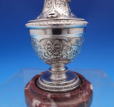 French Sterling Silver Cigar Lighter w/ Marble Base 5 1/4" x 2 1/4" (#8128)