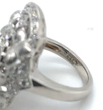 Platinum Cocktail Leaf Ring with 1.10ct TW Genuine Natural Diamonds (#J5953)