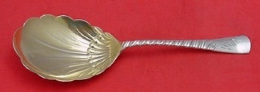 Colonial by Gorham Sterling Silver Berry Spoon Gold Washed 8 7/8" Serving