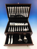 Guildhall by Reed & Barton Sterling Silver Flatware Set Service 74 pcs Floral