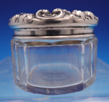 La Pierre Sterling Silver Glass Dresser Jar GW Interior w/ "M" Mono #464 (#9159)