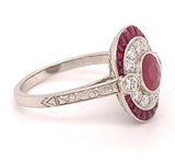 Platinum 1.78ct Genuine Natural Ruby and Diamond Ring Size 6 Jewelry (#J4860)