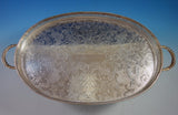 Sheffield Silverplate Tea Tray Gallery Style 2 1/2" x 22" x 12" (#2041)
