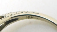 18k White Gold Genuine Natural Diamond Filigree Ring .45ct European (#J779)