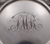 Whiting Sterling Silver Butter Pat with Repousse Border #7 2 1/2" (#8998)