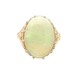 14k Yellow Gold 5.86 Carat Australian Genuine Natural Opal Ring (#J6335)