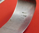 Arts and Crafts by IBS Sterling Silver Ice Tong Hammered Applied Mono "S" 7 1/4"