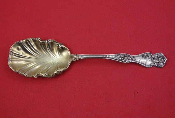 Cherry Blossom by Blackinton Sterling Silver Sugar Spoon shell GW 5 3/4"