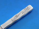 Lap Over Edge Acid Etched by Tiffany Sterling Dessert Knife HHAS w/ Mushrooms