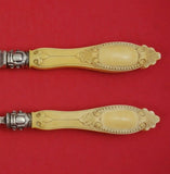 Martin Hall and Co English Sterling Silver Fish Serving Set 2pc Pierced Serpent