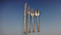 Rose Motif by Stieff Sterling Silver Flatware Set For 8 Service 32 Pieces