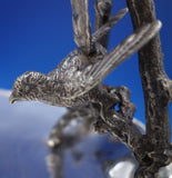 Silverplate Grape Stand Engraved Bees Butterflies Flowers 3-D Bird #9558 (#7271)