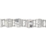 Handwrought LaPaglia Sterling Silver Floral Bracelet #140 7" Long (#J7252)