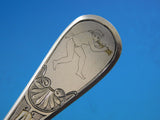 King William Engraved by Tiffany and Co Sterling Silver Pea Spoon GW Fluted