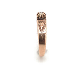 10k Rose Gold Victorian Seed Pearl Ring Hand Engraved Size 6.75 Jewelry (#J6292)