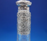 European .800 Silver Cut Crystal Decanter 3-D Child on Top w/ Men Women (#6867)