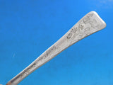 Lap Over Acid Etched by Tiffany Sterling Silver Place Soup Spoon Flowers 7" #2