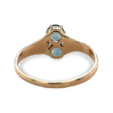 Victorian 10k Rosey Yellow Gold .43ct Genuine Natural Aquamarine Ring (#J7483)