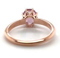 14k Rose Gold 1.92 Carat Pink Genuine Natural Spinel Solitaire Ring (#J7321)