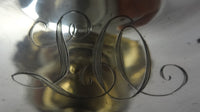Whiting Sterling Silver Chamber Stick Set 4pc w/Pierced Floral Border (#0727)