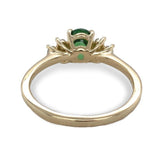 14k Gold 1.11ct Tsavorite Green Genuine Garnet and .14ct Diamond Ring (#J7114)
