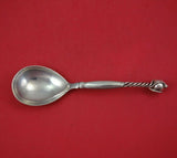 Ornamental by Grann and Laglye Danish Sterling Silver Berry Spoon 3-D Ball Twist
