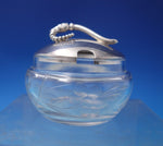 Blossom by Webster Sterling Silver Engraved Crystal Jelly Jar w/ Flowers (#7262)