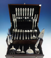 Royal Danish by International Sterling Silver Flatware Set 8 Plus Servers 64 pcs