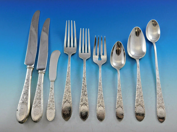 Elmwood by Gorham Sterling Silver Flatware Set Service Antique Rare 36 pcs