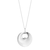 Hidden Heart by Georg Jensen Sterling Silver Necklace with Pendant Large - NOS