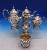 Chantilly by Gorham Duchess Sterling Silver Tea Set 5pc All Hand Chased (#6966)