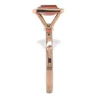 14k Rose Gold 1.00 Carat Genuine Natural Oregon Sunstone Solitaire Ring (#J7160)