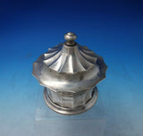 Hungarian .800 Silver Tea Caddy Round Fluted 5 1/2" Tall x 5" 13.9 ozt. (#5527)