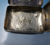 John Shaw English Georgian Sterling Silver Vinaigrette GW Pierced Flowers #5683