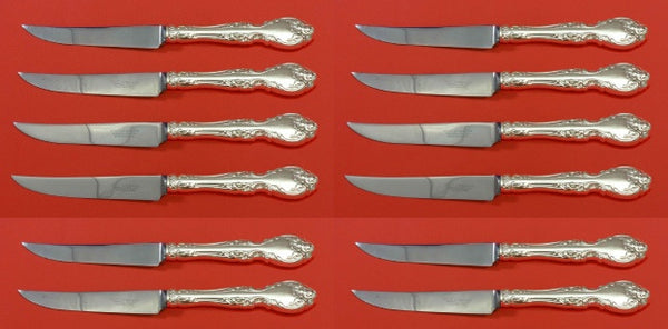 Melrose by Gorham Sterling Silver Steak Knife Custom Set 12 pieces 8 1/2"