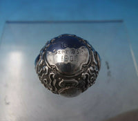 J.G. and S. English Sterling Silver Dresser Jar with Cut Crystal 5 1/2" (#5908)