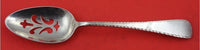 York by Old Newbury Crafters Onc Sterling Pierced Serving Spoon  8 3/4"