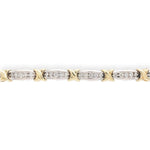 10k Gold 1.40 Carat TW Genuine Natural Diamond Tennis Bracelet 7 1/8" (#J7039)