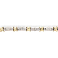 10k Gold 1.40 Carat TW Genuine Natural Diamond Tennis Bracelet 7 1/8" (#J7039)