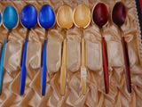 David Andersen Norwegian Sterling Demitasse Spoon Set of 12 fitted box 3 3/4"